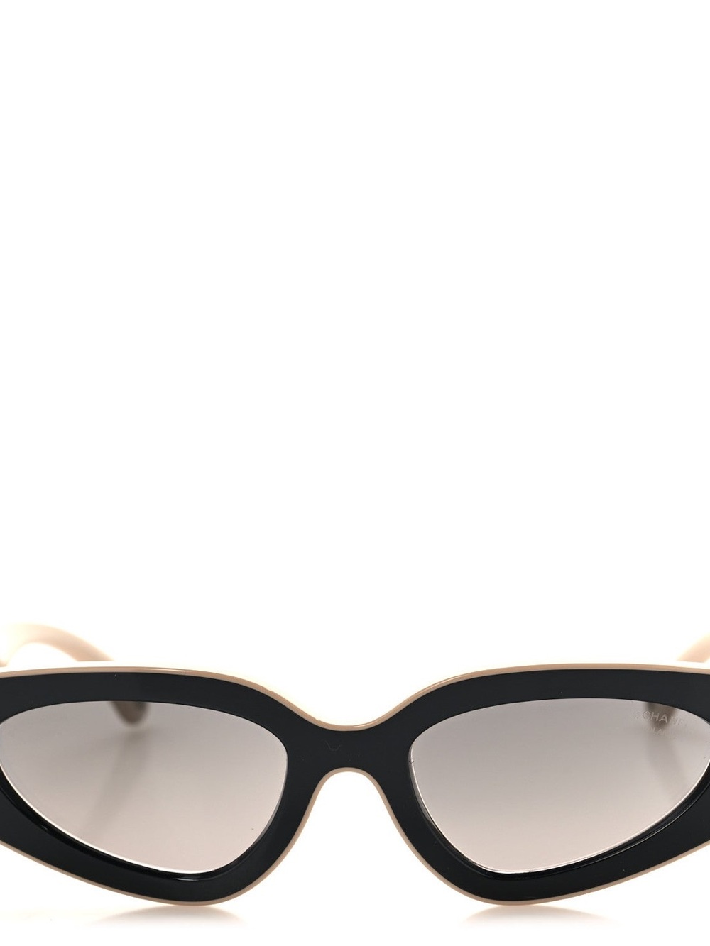 Acetate Cat Eye Sunglasses 6056 Black Beige